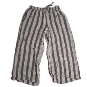 Volcom Stripped Blueish Gray Elastic Waist Pants